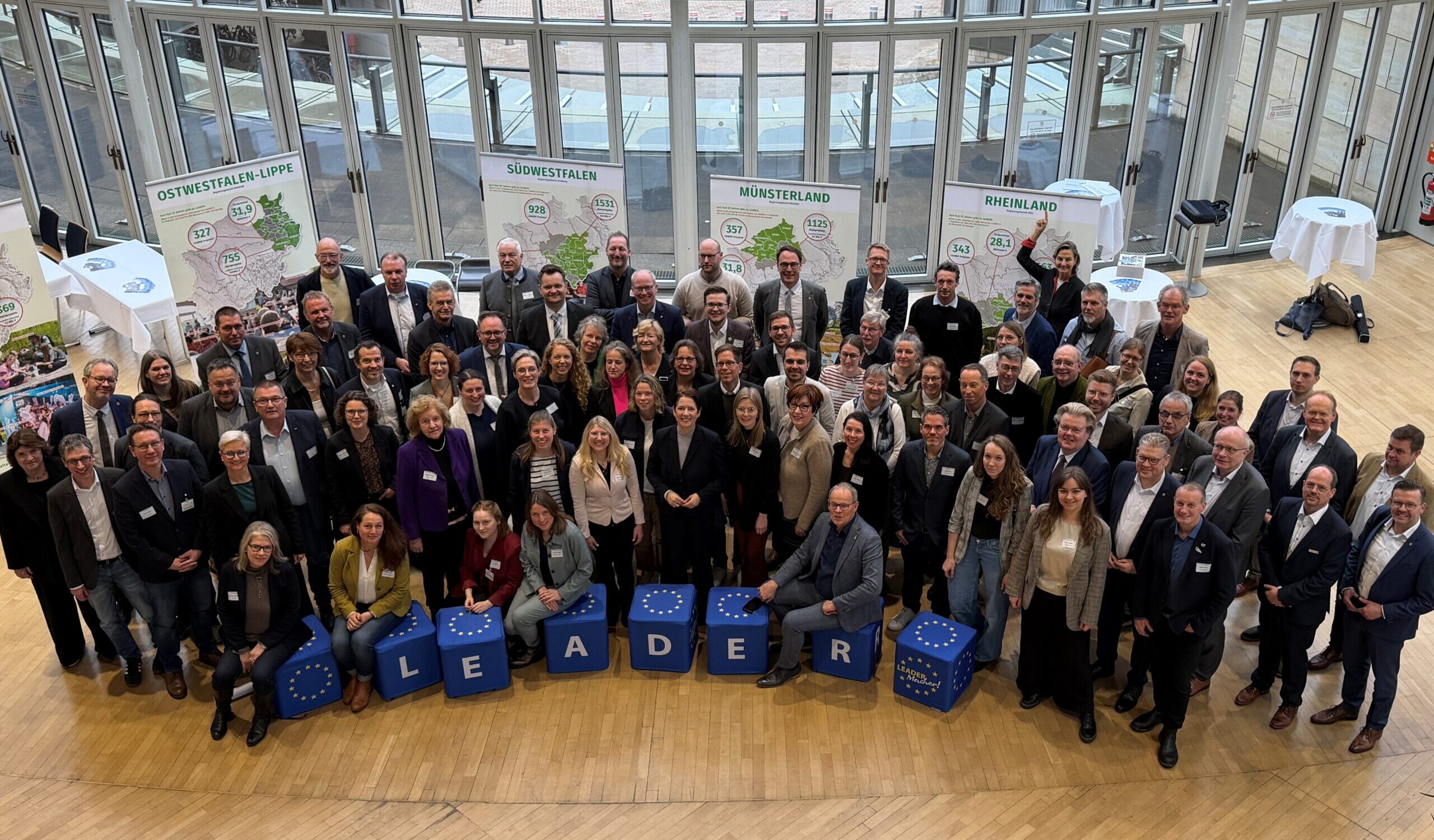 260129 Gruppenbild LEADER Quelle MLV NRW LEADER im Landtag: Vertreter aller NRW-Regionen (Quelle: MLV NRW)